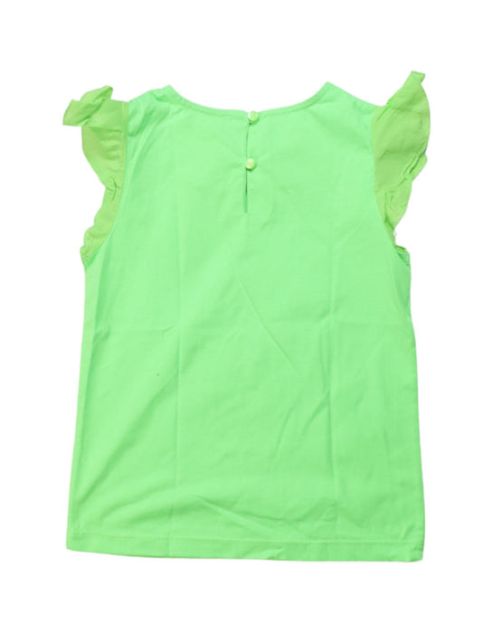 A Green Short Sleeve Tops from Jacadi in size 6T for girl. (Back View)