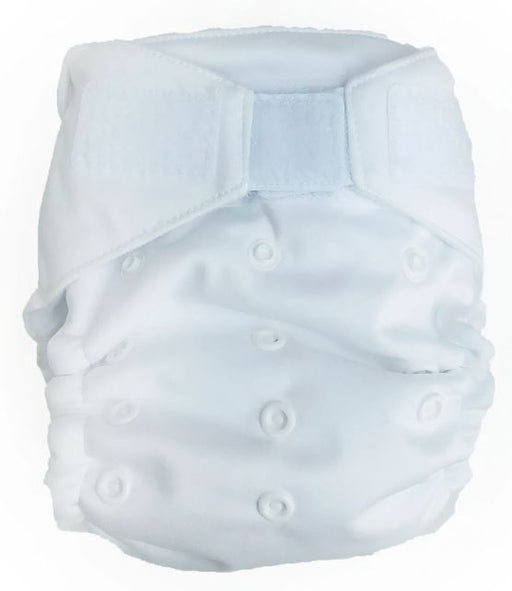 A White Cloth Diapers from Baby BeeHinds in size O/S for neutral. (Front View)