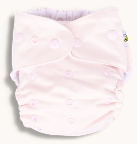 A Pink Cloth Diapers from Baby BeeHinds in size O/S for girl. (Front View)