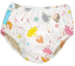 A White Swim Diapers from Charlie Banana in size O/S for girl. (Front View)