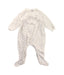 A White Onesies from Petit Bateau in size 6-12M for boy. (Front View)