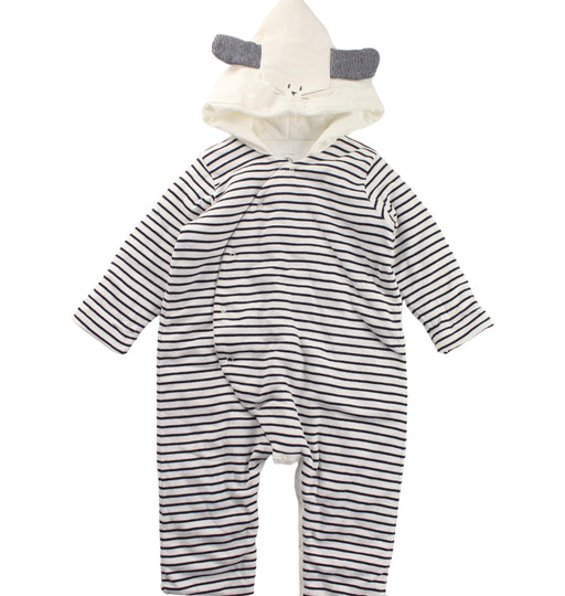 A White Long Sleeve Jumpsuits from Petit Bateau in size 6-12M for boy. (Front View)