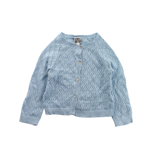 A Blue Cardigans from Bonton in size 12-18M for girl. (Front View)