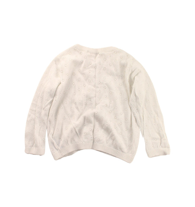 A White Cardigans from Minkmui in size 12-18M for girl. (Back View)