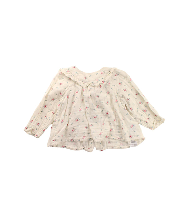 A White Long Sleeve Tops from Bonpoint in size 6-12M for girl. (Front View)