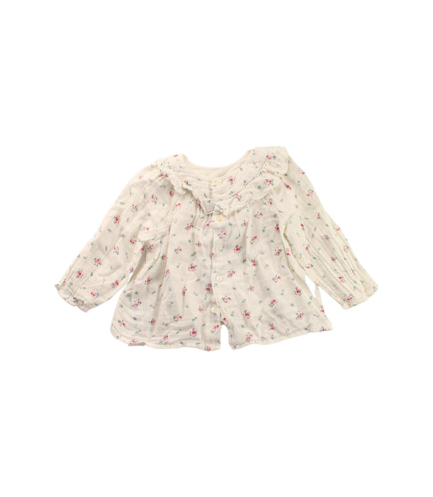 A White Long Sleeve Tops from Bonpoint in size 6-12M for girl. (Back View)