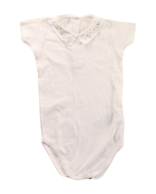 A White Short Sleeve Bodysuits from Bonpoint in size 12-18M for girl. (Front View)