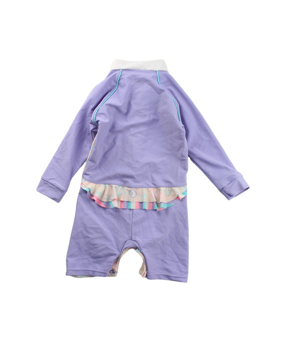 A White Swimsuits from Platypus in size 2T for girl. (Back View)