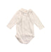 A White Long Sleeve Bodysuits from Bonpoint in size 6-12M for girl. (Front View)