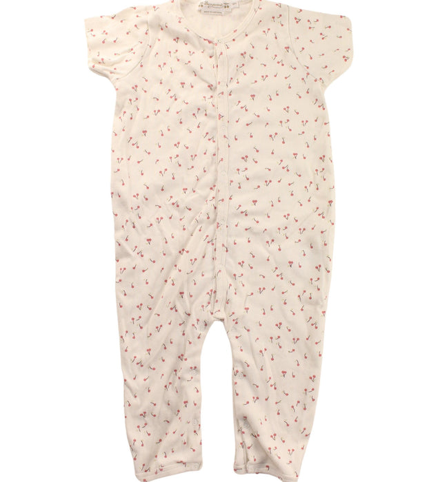 A White Short Sleeve Jumpsuits from Bonpoint in size 12-18M for girl. (Front View)