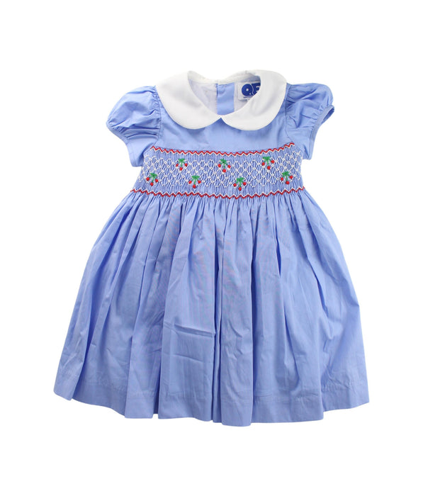 A Blue Short Sleeve Dresses from Question Everything in size 2T for girl. (Front View)