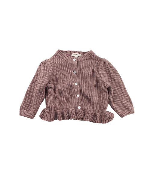 A Taupe Cardigans from Susu & Cra in size 12-18M for girl. (Front View)