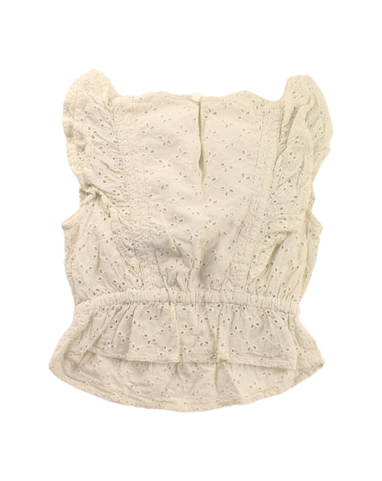 A White Short Sleeve Tops from Gingersnaps in size 3-6M for girl. (Back View)