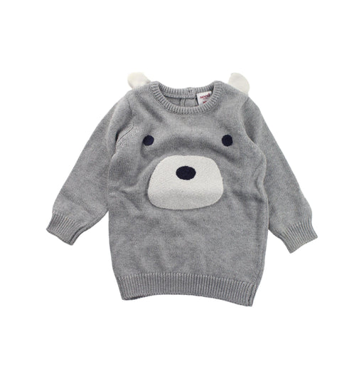 A Grey Knit Sweaters from Seed in size 6-12M for boy. (Front View)