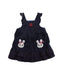 A Blue Sleeveless Dresses from Miki House in size 18-24M for girl. (Front View)