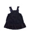 A Blue Sleeveless Dresses from Miki House in size 18-24M for girl. (Back View)