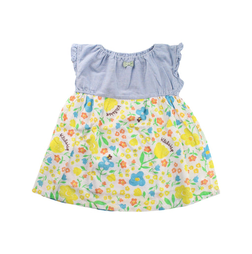 A Blue Sleeveless Dresses from Kladskap in size 18-24M for girl. (Front View)