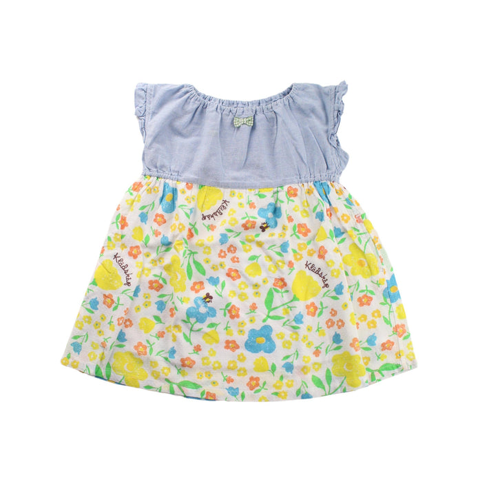 A Blue Sleeveless Dresses from Kladskap in size 18-24M for girl. (Front View)