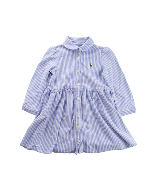 A Blue Long Sleeve Dresses from Ralph Lauren in size 12-18M for girl. (Front View)