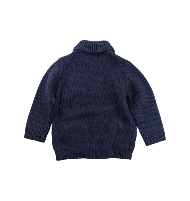 A Blue Cardigans from Mayoral in size 6-12M for boy. (Back View)