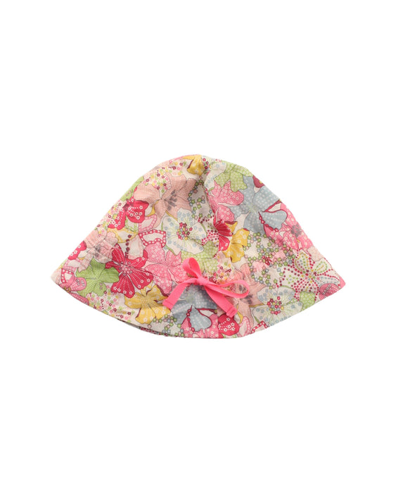 A Pink Sun Hats from Bonpoint in size 6-12M for girl. (Front View)