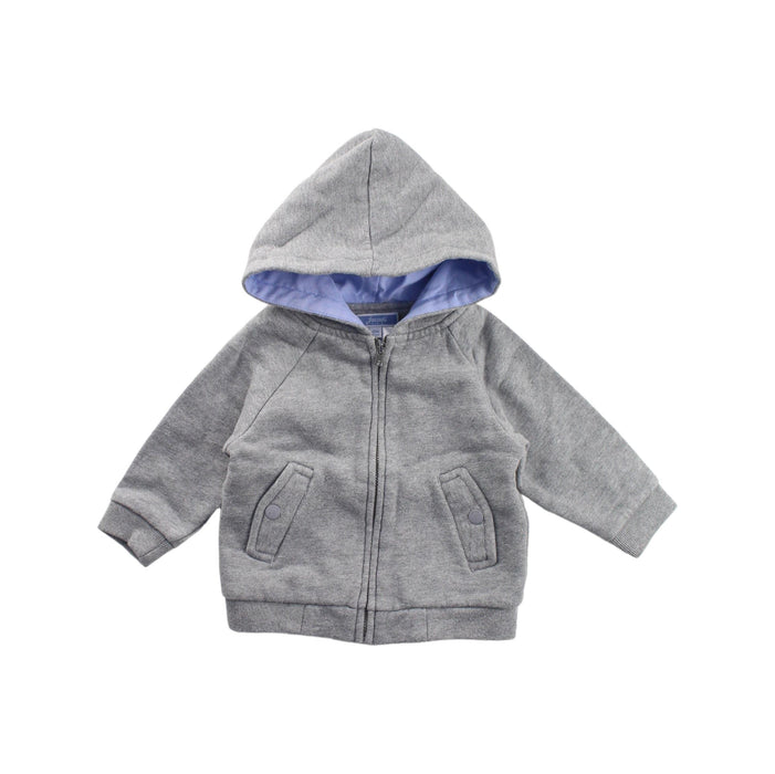 A Grey Zippered Sweatshirts from Jacadi in size 6-12M for boy. (Front View)
