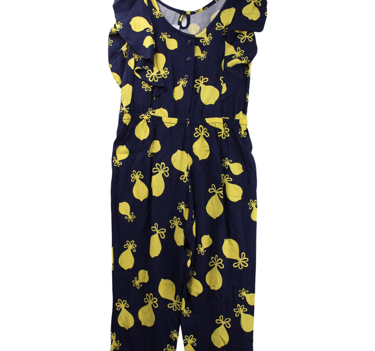 A Blue Long Overalls from Janie & Jack in size 8Y for girl. (Back View)