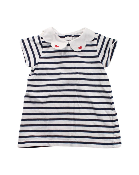 A Blue Short Sleeve Dresses from Jacadi in size 12-18M for girl. (Front View)