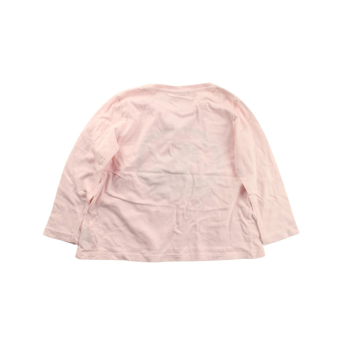 A Pink Long Sleeve T Shirts from Seed in size 4T for girl. (Back View)