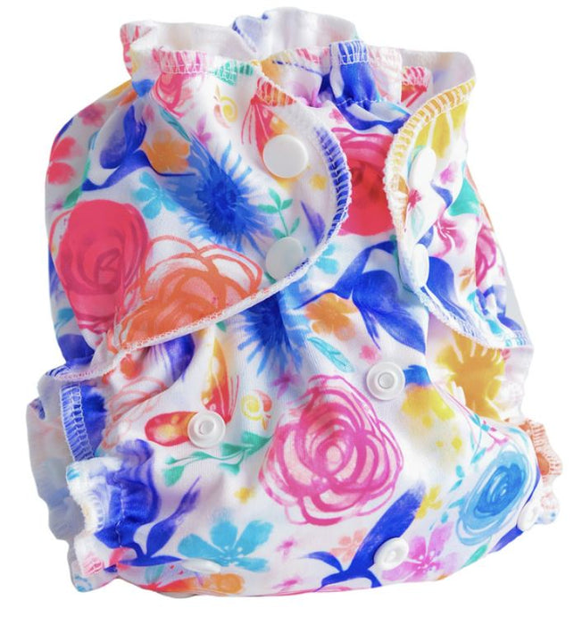 A Multicolour Cloth Diapers from Apple Cheeks in size O/S for girl. (Front View)