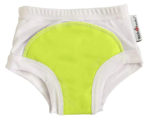 A Yellow Cloth Diapers from Apple Cheeks in size O/S for neutral. (Front View)