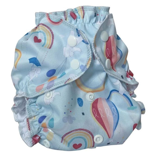 A Blue Cloth Diapers from Apple Cheeks in size O/S for neutral. (Front View)