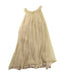 A Yellow Sleeveless Dresses from Velveteen in size 6T for girl. (Back View)