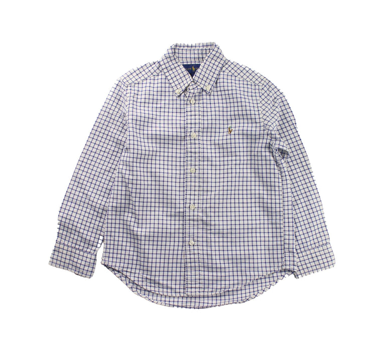 A Blue Long Sleeve Shirts from Ralph Lauren in size 5T for boy. (Front View)