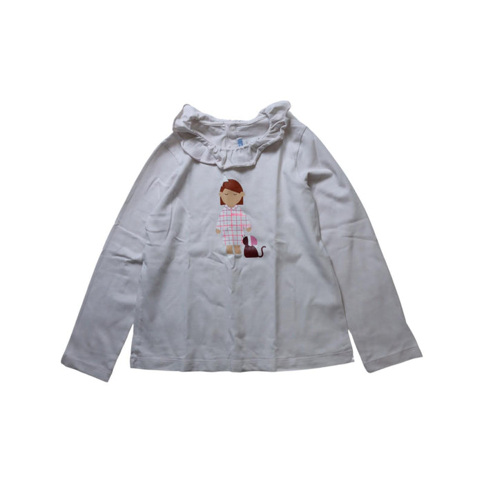 A White Long Sleeve Tops from Jacadi in size 10Y for girl. (Front View)