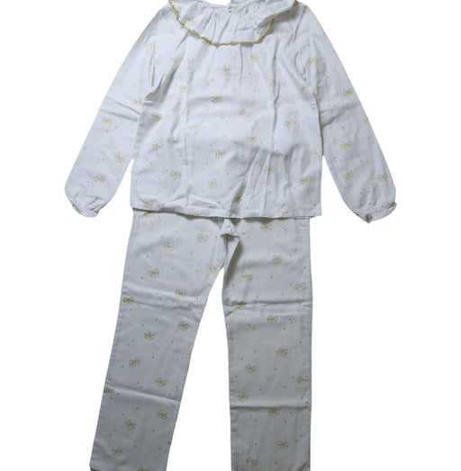 A White Pyjama Sets from Jacadi in size 10Y for girl. (Front View)