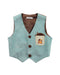 A Brown Suit Vests from Fiona's Prince in size 4T for boy. (Front View)