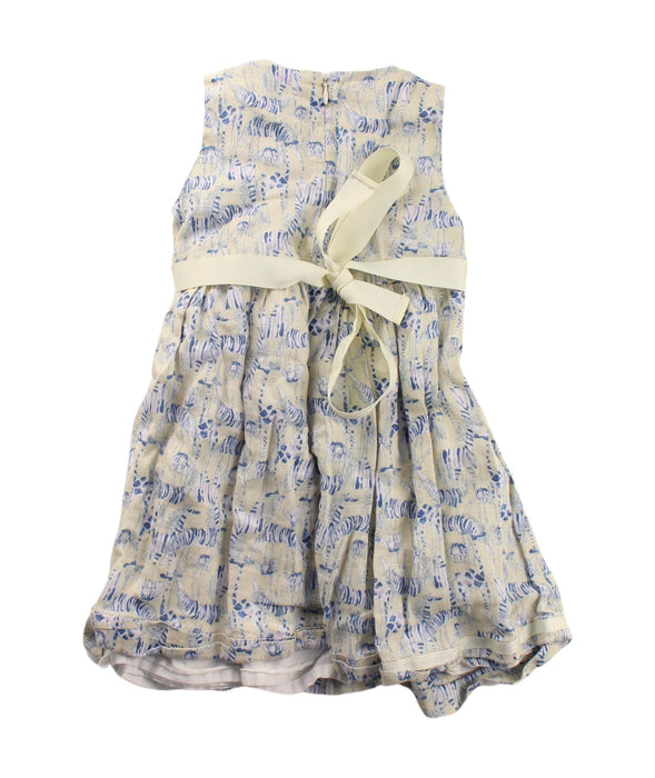 A Ivory Sleeveless Dresses from Jim Thompson in size 4T for girl. (Back View)