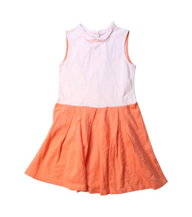 A Pink Sleeveless Dresses from Petit Bateau in size 10Y for girl. (Front View)
