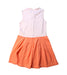A Pink Sleeveless Dresses from Petit Bateau in size 10Y for girl. (Back View)