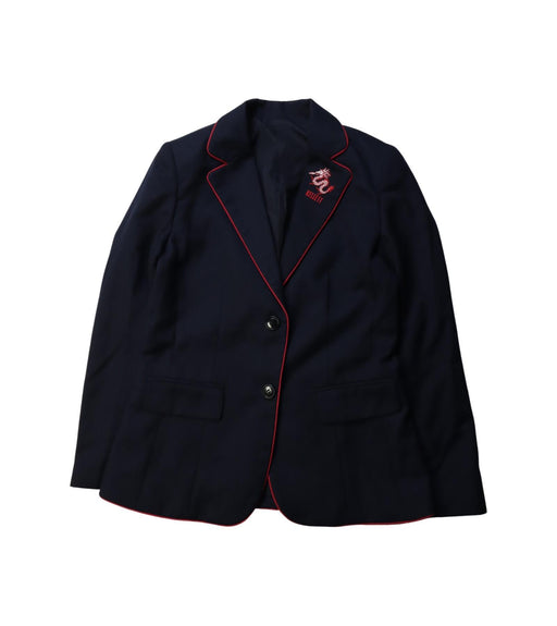 A Navy Blazers from Kellett School in size 11Y for girl. (Front View)