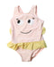 A Pink Swimsuits from Seed in size 18-24M for girl. (Front View)