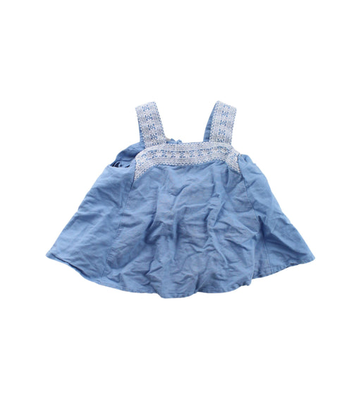 A Blue Sleeveless Dresses from Crewcuts in size 3T for girl. (Front View)