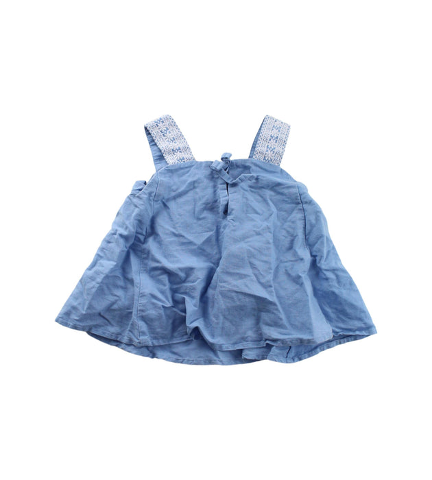 A Blue Sleeveless Dresses from Crewcuts in size 3T for girl. (Back View)