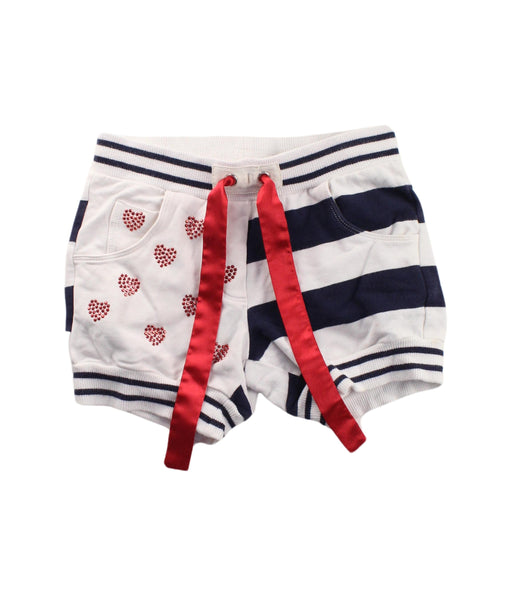 A White Shorts from Monnalisa in size 2T for girl. (Front View)
