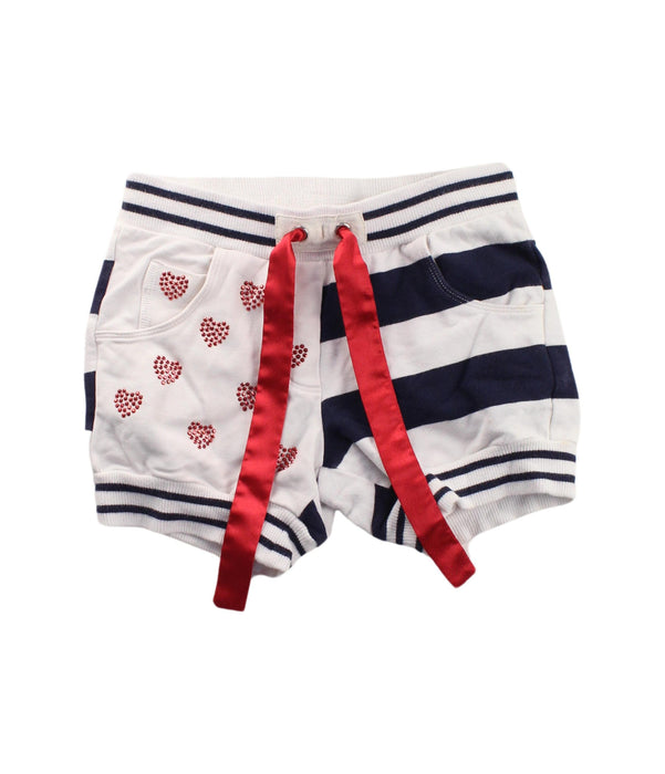 A White Shorts from Monnalisa in size 2T for girl. (Front View)