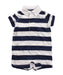 A Blue Short Sleeve Rompers from Ralph Lauren in size 3-6M for boy. (Front View)