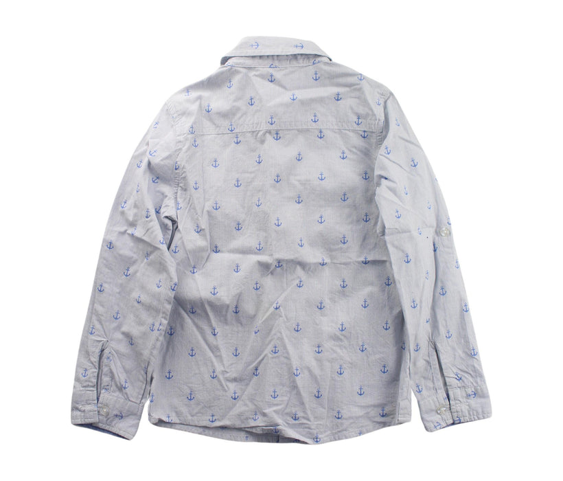 A Blue Long Sleeve Shirts from Seed in size 7Y for boy. (Back View)