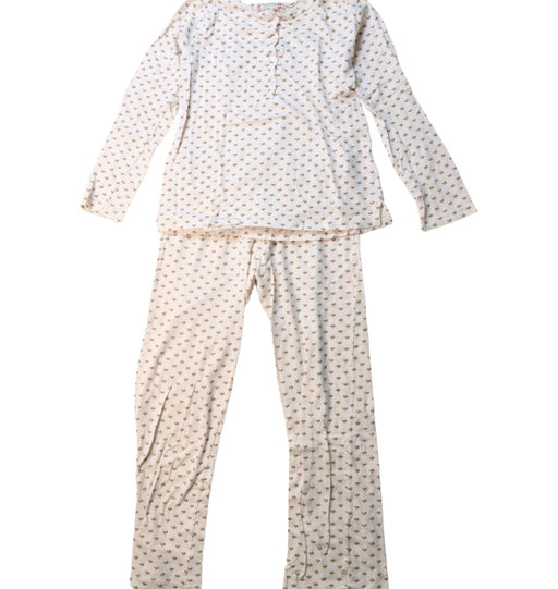 A White Pyjama Sets from Bonpoint in size 8Y for girl. (Front View)