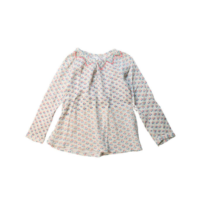 A Multicolour Long Sleeve Tops from Bonheur du Jour in size 6T for girl. (Front View)
